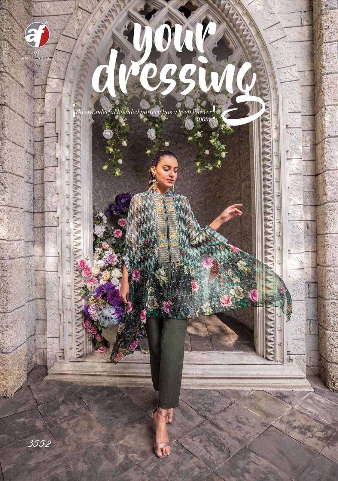 Cape style  by Anju fabrics 5551 TO 5555 SERIES Indian PRINTED VISCOSE party wear designer Cape style kaftan At Wholesale Price